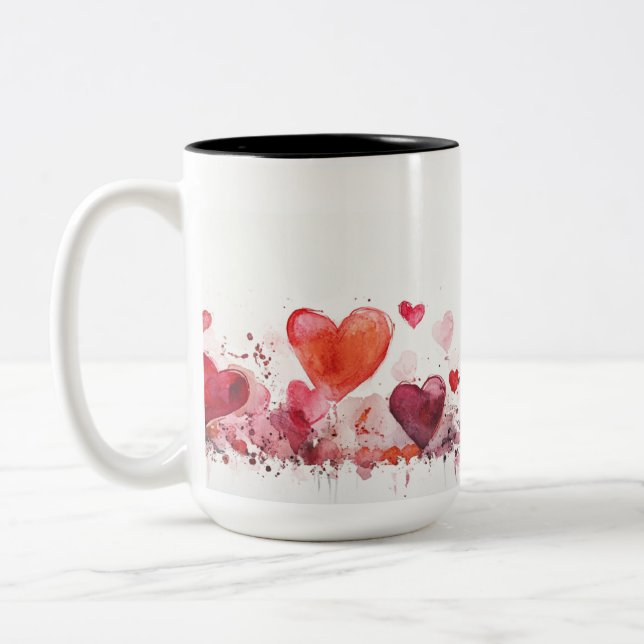 Tasse 2 Couleurs Personalized Valentine Coffee Mug (Gauche)