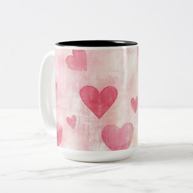 Tasse 2 Couleurs Personalized Valentine Coffee Mug (Devant gauche)