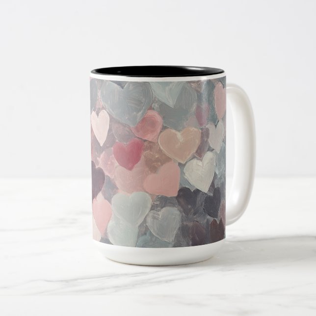 Tasse 2 Couleurs Personalized Valentine Coffee Mug (Devant droit)