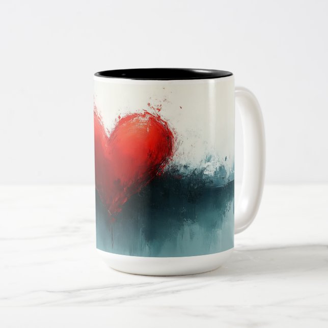 Tasse 2 Couleurs Personalized Valentine Coffee Mug (Devant droit)