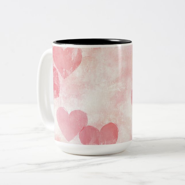 Tasse 2 Couleurs Personalized Valentine Coffee Mug (Devant gauche)