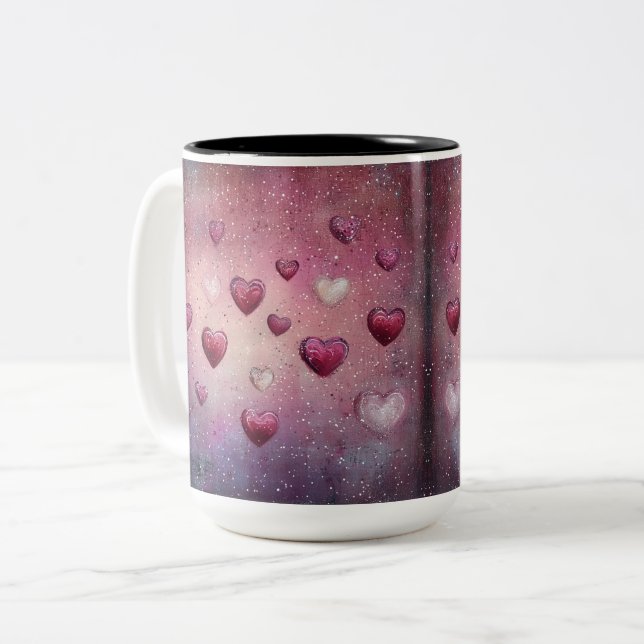 Tasse 2 Couleurs Personalized Valentine Coffee Mug (Devant gauche)