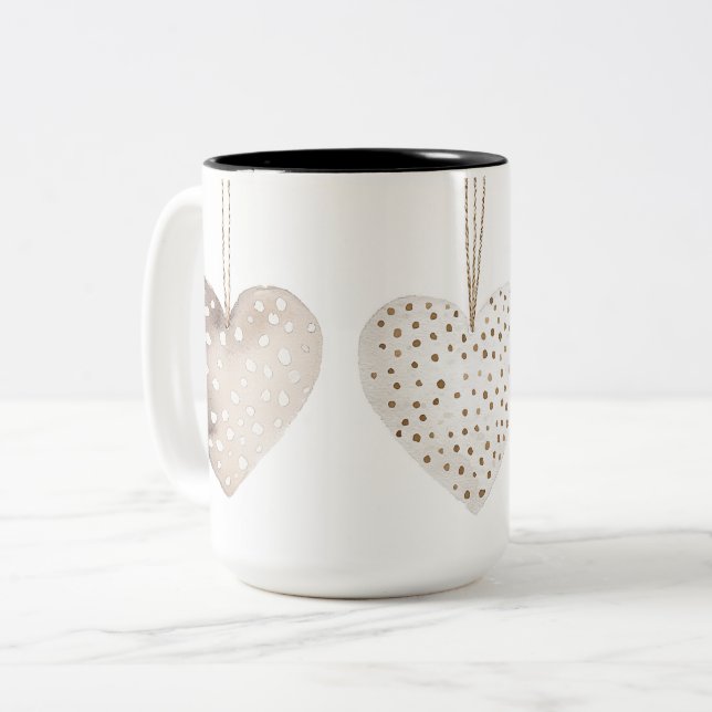 Tasse 2 Couleurs Personalized Valentine Coffee Mug (Devant gauche)
