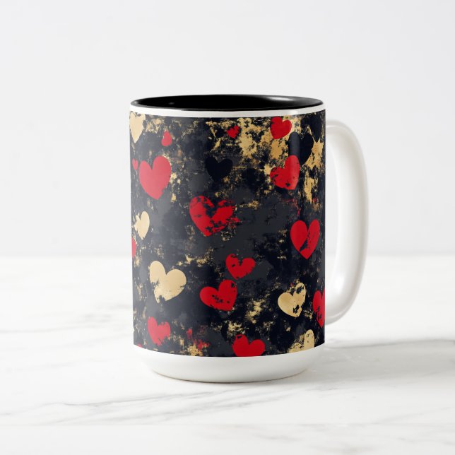 Tasse 2 Couleurs Personalized Valentine Coffee Mug (Devant droit)