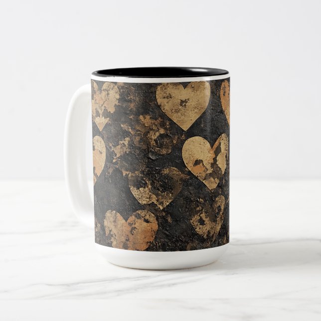 Tasse 2 Couleurs Personalized Valentine Coffee Mug (Devant gauche)