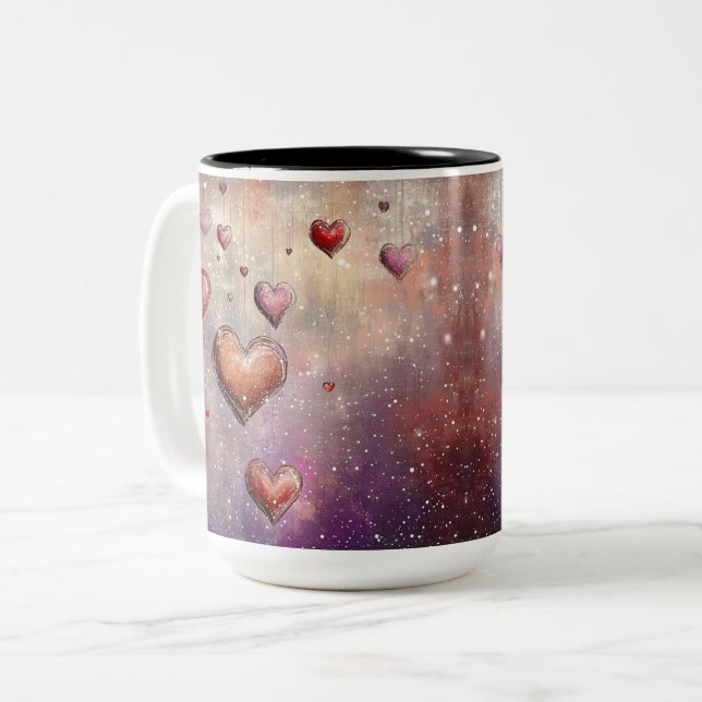 Tasse 2 Couleurs Personalized Valentine Coffee Mug (Devant gauche)