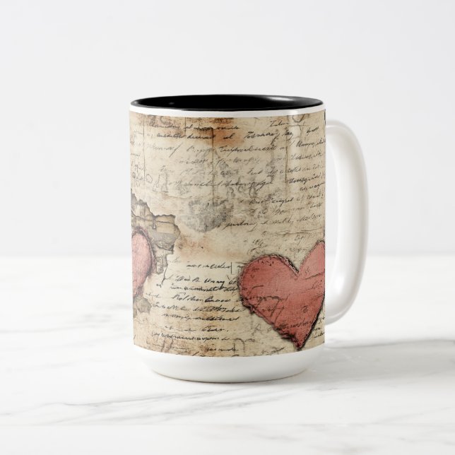 Tasse 2 Couleurs Personalized Valentine Coffee Mug (Devant droit)