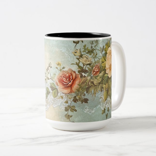 Tasse 2 Couleurs Personalized Valentine Coffee Mug (Devant droit)
