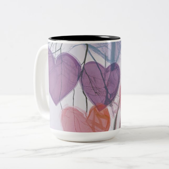 Tasse 2 Couleurs Personalized Valentine Coffee Mug (Devant gauche)