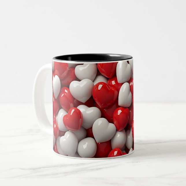 Tasse 2 Couleurs Personalized Valentine Coffee Mug (Devant gauche)