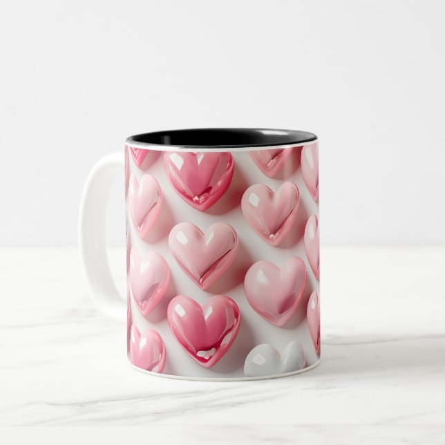 Tasse 2 Couleurs Personalized Valentine Coffee Mug (Devant gauche)
