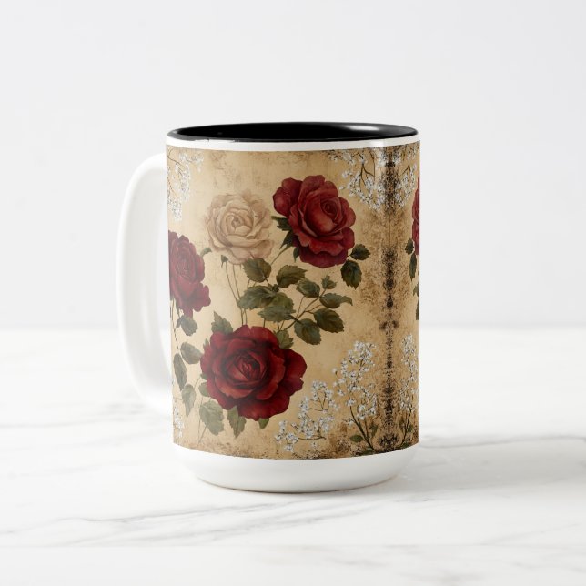 Tasse 2 Couleurs Personalized Valentine Coffee Mug (Devant gauche)