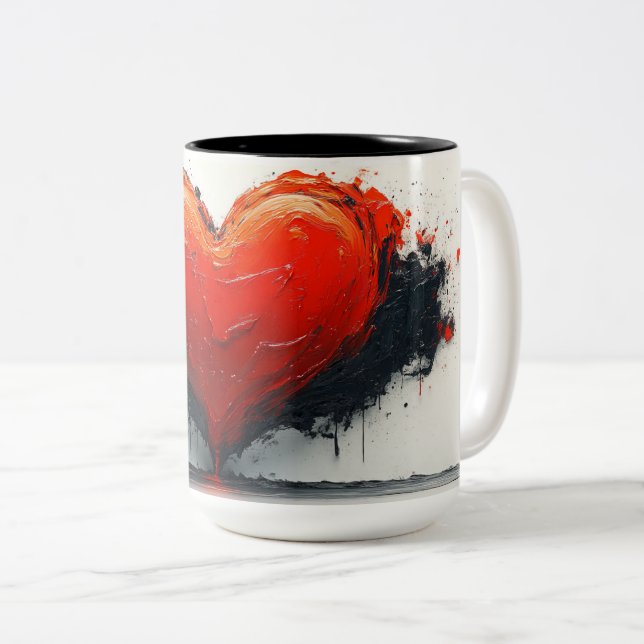 Tasse 2 Couleurs Personalized Valentine Coffee Mug (Devant droit)