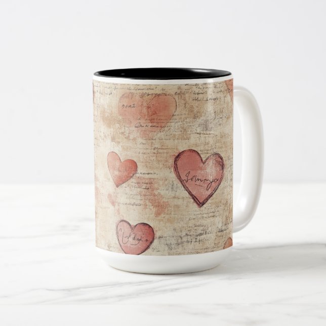 Tasse 2 Couleurs Personalized Valentine Coffee Mug (Devant droit)