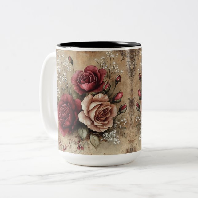 Tasse 2 Couleurs Personalized Valentine Coffee Mug (Devant gauche)