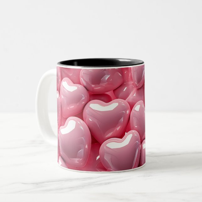 Tasse 2 Couleurs Personalized Valentine Coffee Mug (Devant gauche)