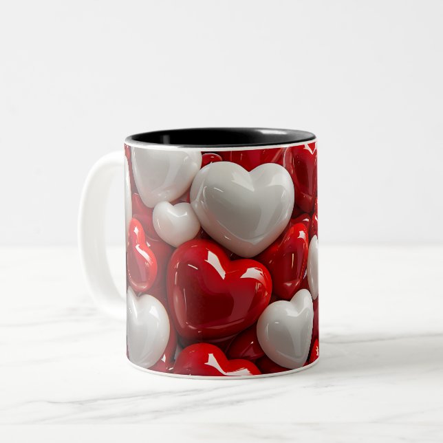 Tasse 2 Couleurs Personalized Valentine Coffee Mug (Devant gauche)
