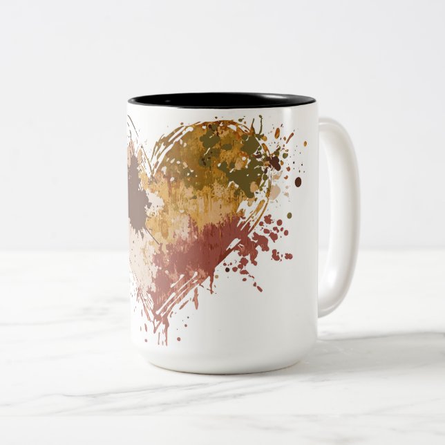 Tasse 2 Couleurs Personalized Valentine Coffee Mug, Custom Valentin (Devant droit)