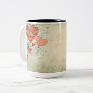Tasse 2 Couleurs Personalized Valentine Coffee Mug, Custom Valentin