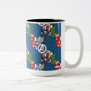 Tasse 2 Couleurs Personnages d'Avengers Assemble pour enfants