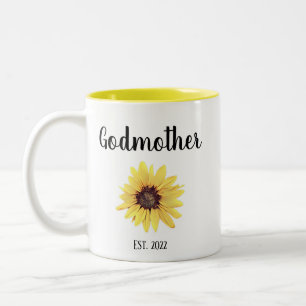 Tasse 2 Couleurs Personnalisé Godmère Est. Tournesol peint