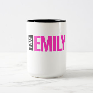 Tasse 2 Couleurs Personnalisé "I Am Emily"