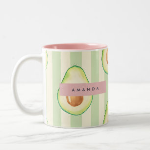 Tasse 2 Couleurs Personnalisé Kawaii Avocado Motif