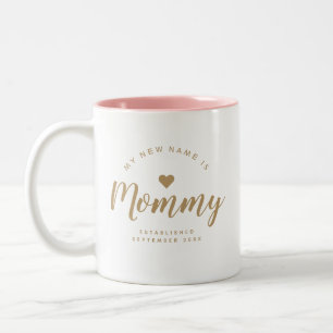 Tasse 2 Couleurs Personnalisé Nouveau bébé maman Faire-part