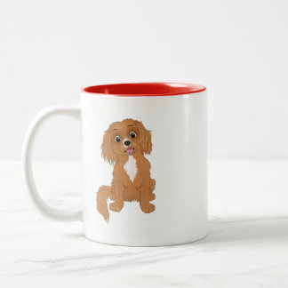 Tasse 2 Couleurs Personnalisé Ruby Cavalier King Charles Spaniel  