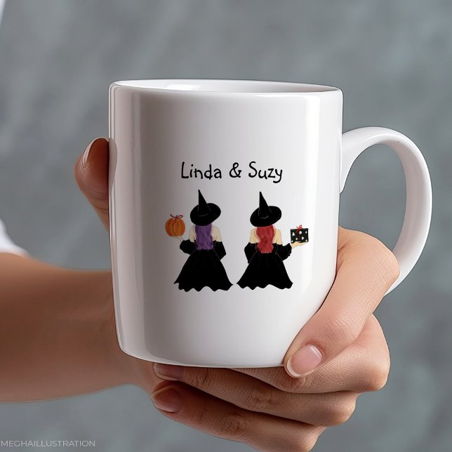 Tasse 2 Couleurs Personnalisé, sorcière, halloween (Créateur téléchargé)