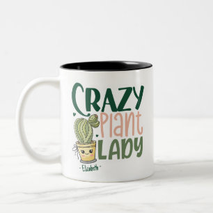 Tasse 2 Couleurs Personnalisée La Dame Plante folle