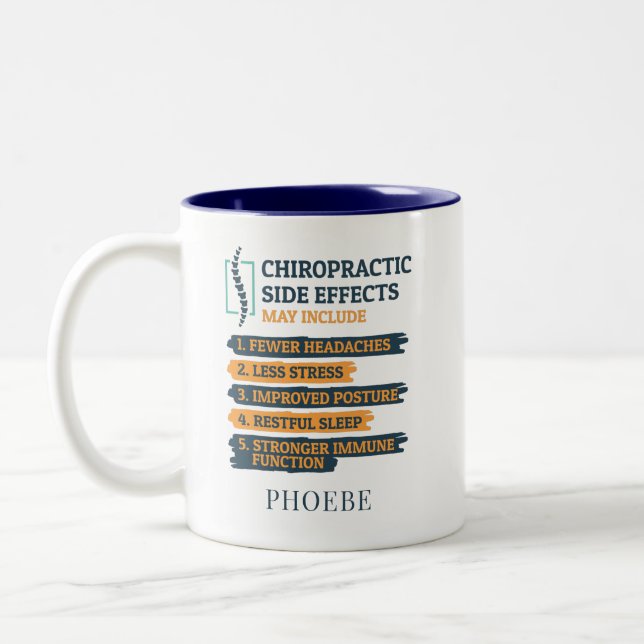 Tasse 2 Couleurs Personnaliser les effets secondaires de la chiropr (Gauche)