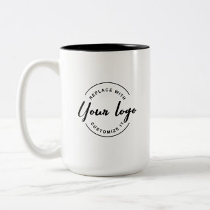 Tasse 2 Couleurs Personnalisez votre logo ici CODE QR noir blanc