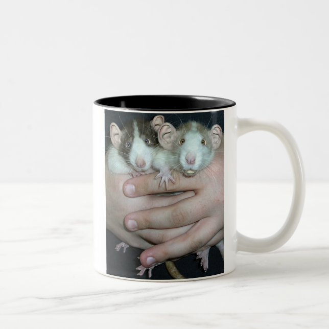 Tasse 2 Couleurs Personnes de rat (Droit)