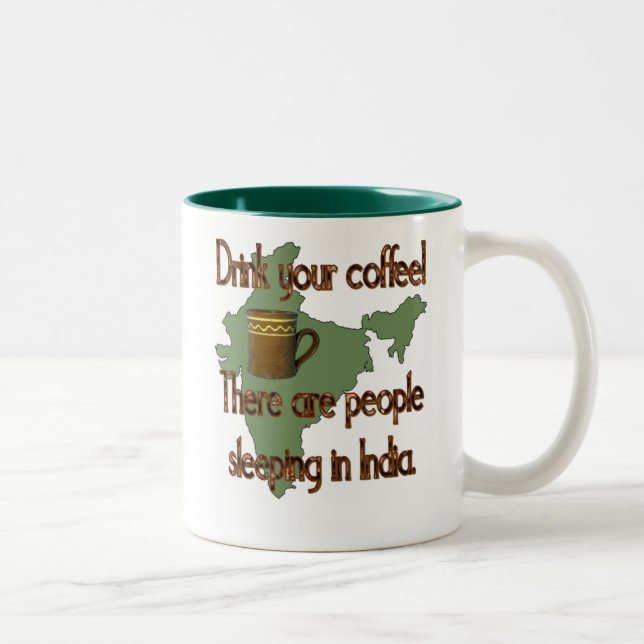 Tasse 2 Couleurs Personnes indiennes de café (Droit)