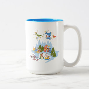 Tasse 2 Couleurs Peter Pan survole le Pays-Bas
