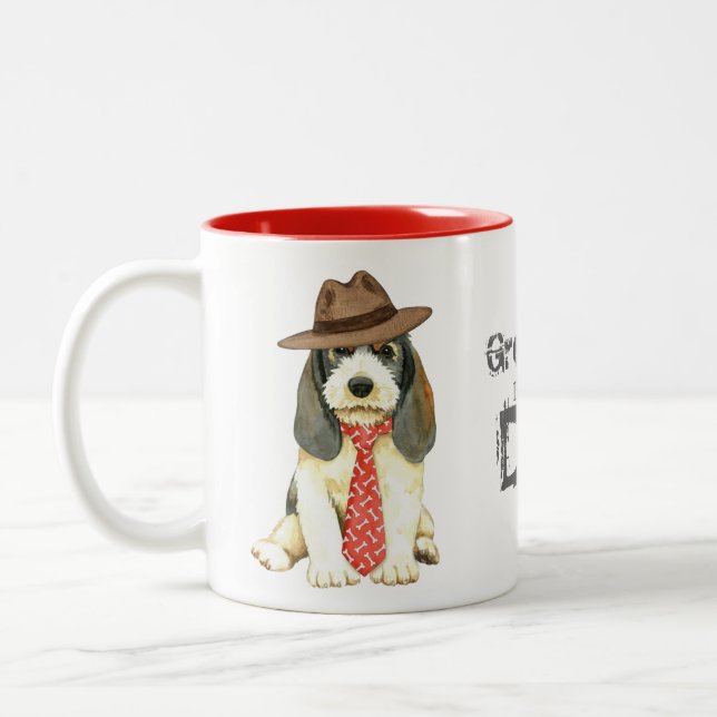 Tasse 2 Couleurs Petit Basset Griffon Vendeen Papa (Gauche)