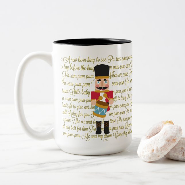 Tasse 2 Couleurs Petit batteur de Noël (Avec donut)