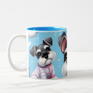 Tasse 2 Couleurs Petit Chien De Schnauzer Motif Animal