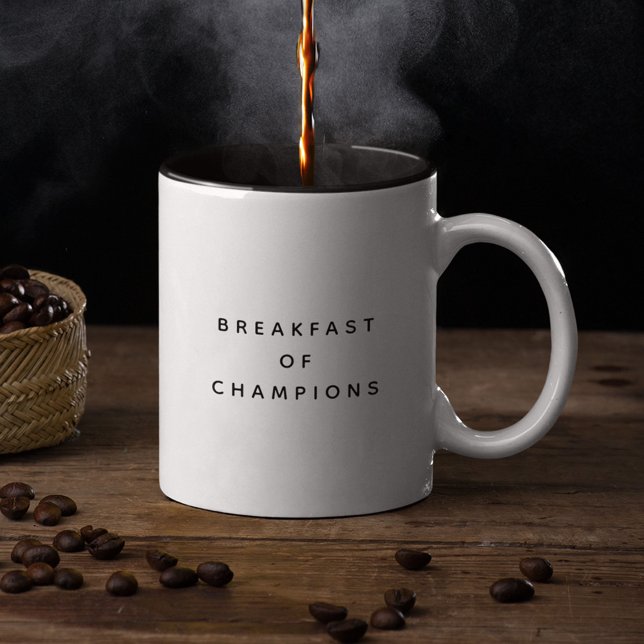 Tasse 2 Couleurs Petit déjeuner amusant Petit déjeuner de Champions (Créateur téléchargé)
