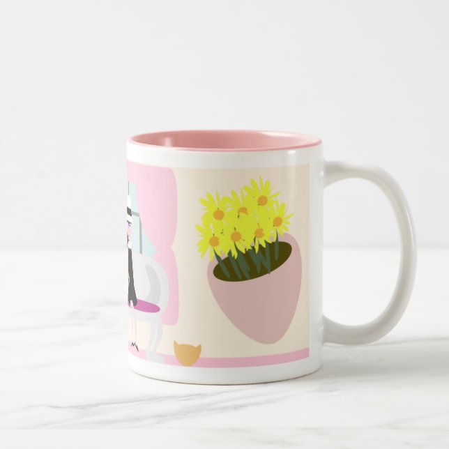 Tasse 2 Couleurs Petit déjeuner avec Stephanie Deluxe (Droit)