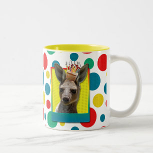 Tasse 2 Couleurs Petit gâteau d'anniversaire - kangourou