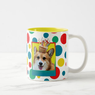 Tasse 2 Couleurs Petit gâteau d'invitation - corgi - Owen