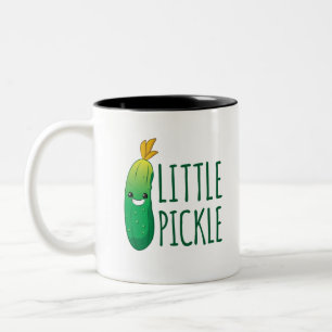 Tasse 2 Couleurs Petite chatte chatte chiche verte portant des lune