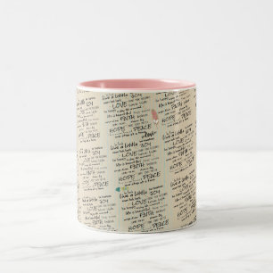 Tasse 2 Couleurs Petites Affirmations positives et citations de vie