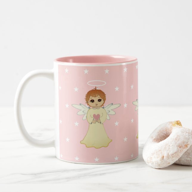 Tasse 2 Couleurs Petits anges doux (Avec donut)