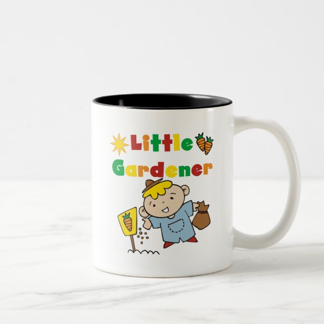 Tasse 2 Couleurs Petits T-shirts et cadeaux de jardinier de garçon (Droit)