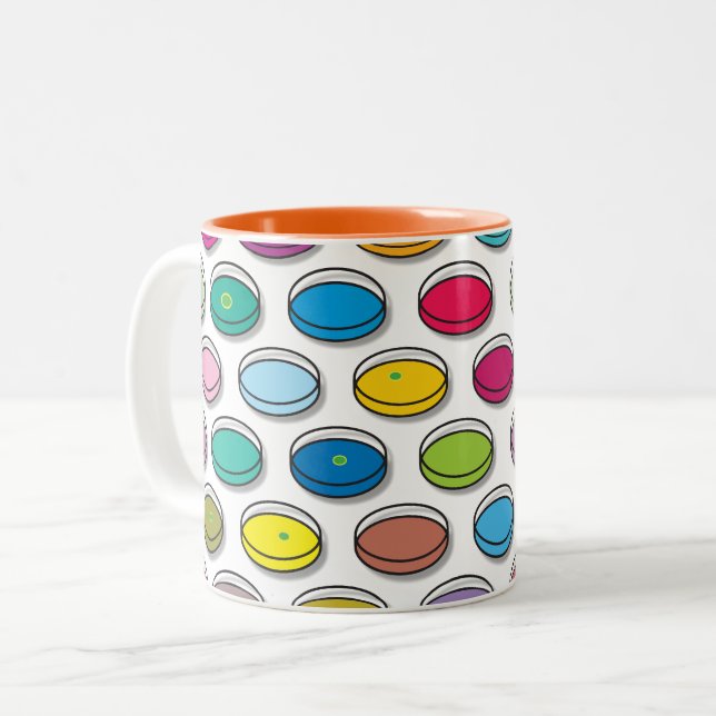 Tasse 2 Couleurs Petri Mets Science Médicale (Devant gauche)