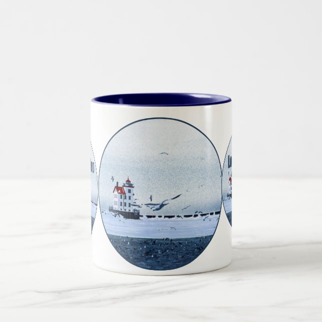Tasse 2 Couleurs Phare de Lorain (Centre)