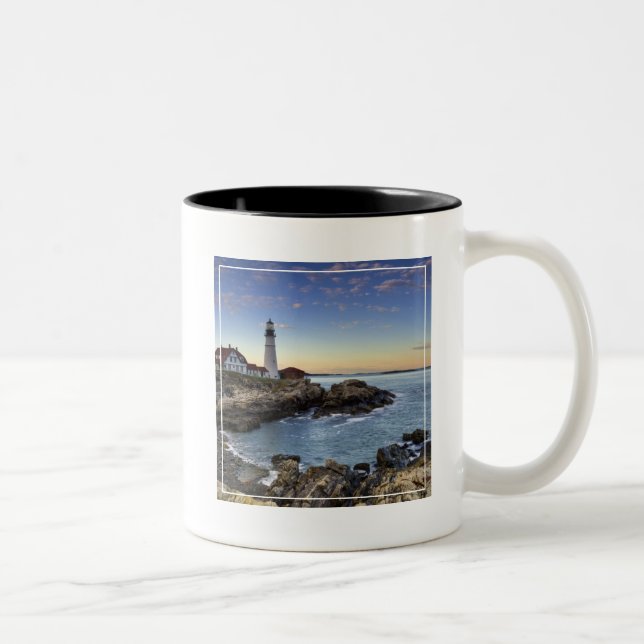 Tasse 2 Couleurs Phare principal de Portland (Droit)
